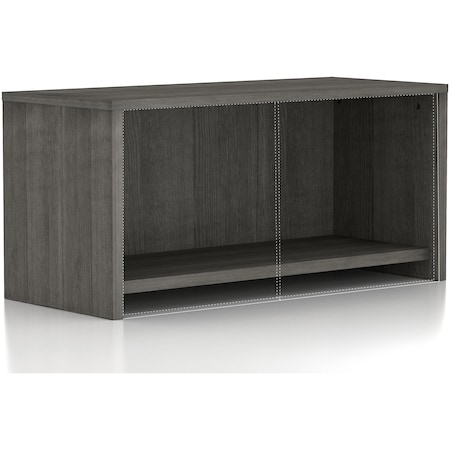 Lorell Weathered Charcoal Wall Mount Hutch Band Edge 16229